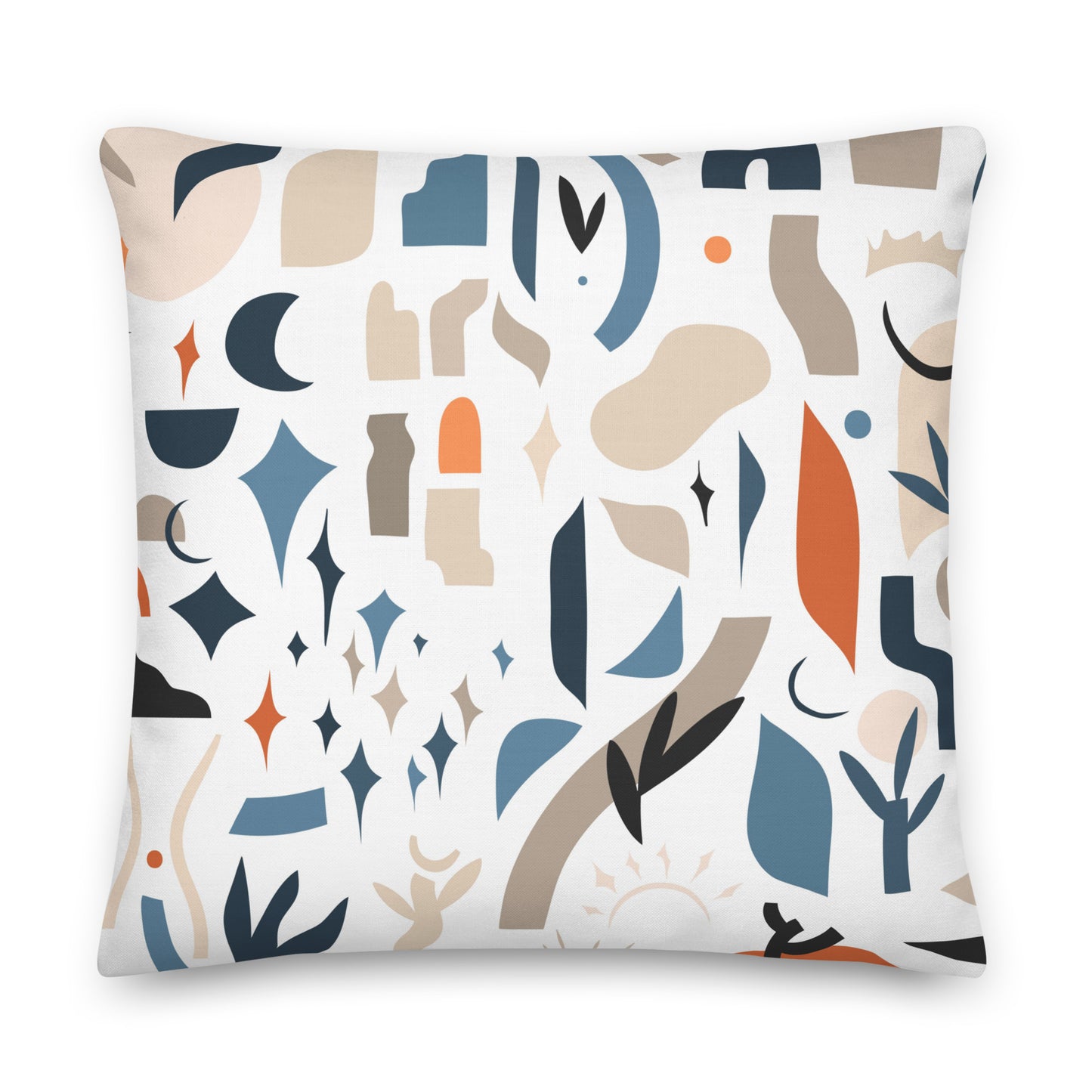 Contemporary Pattern with Geometric Shapes Pillow- Soft or Linen