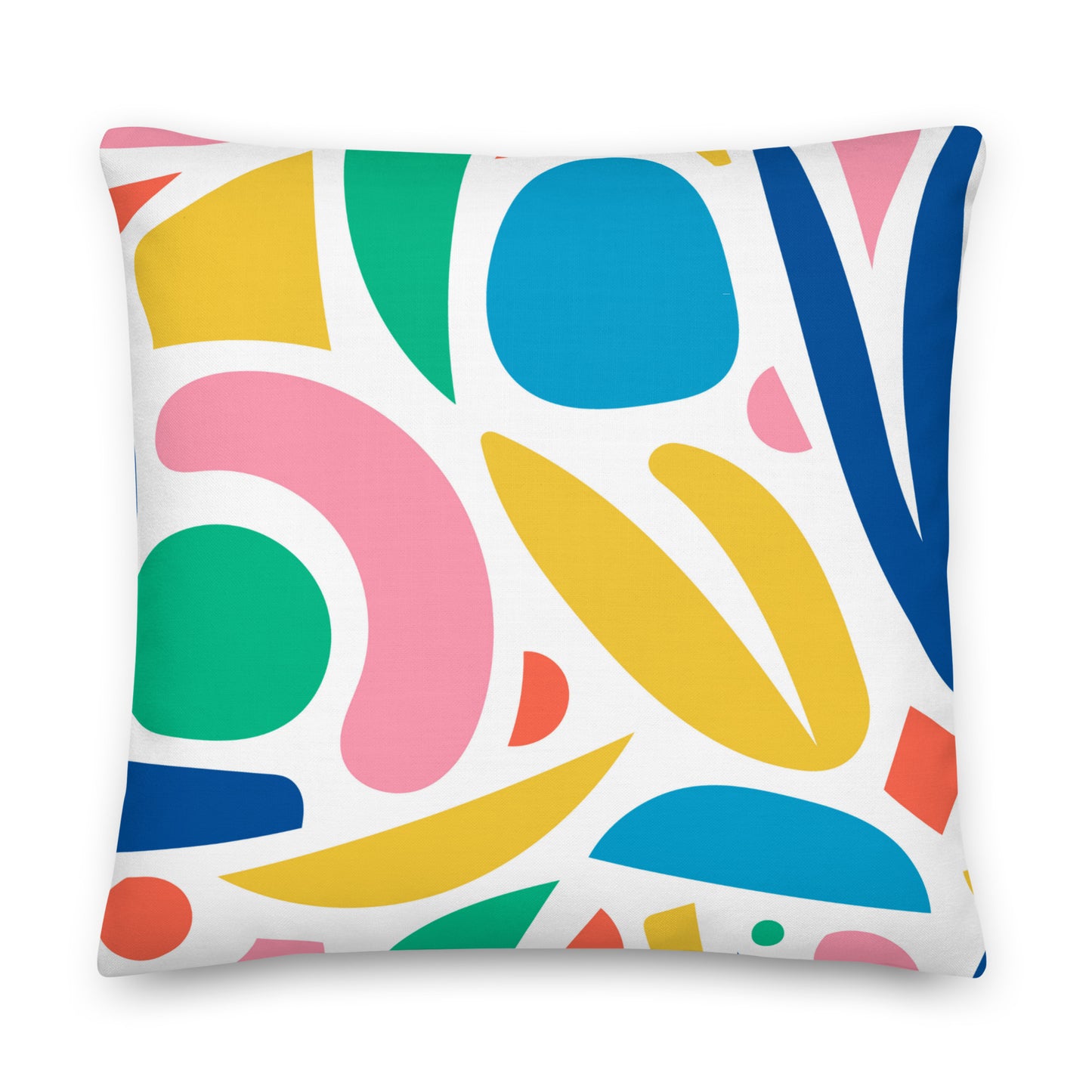 Colorful Collage Matisse Style Pillow- Soft or Linen