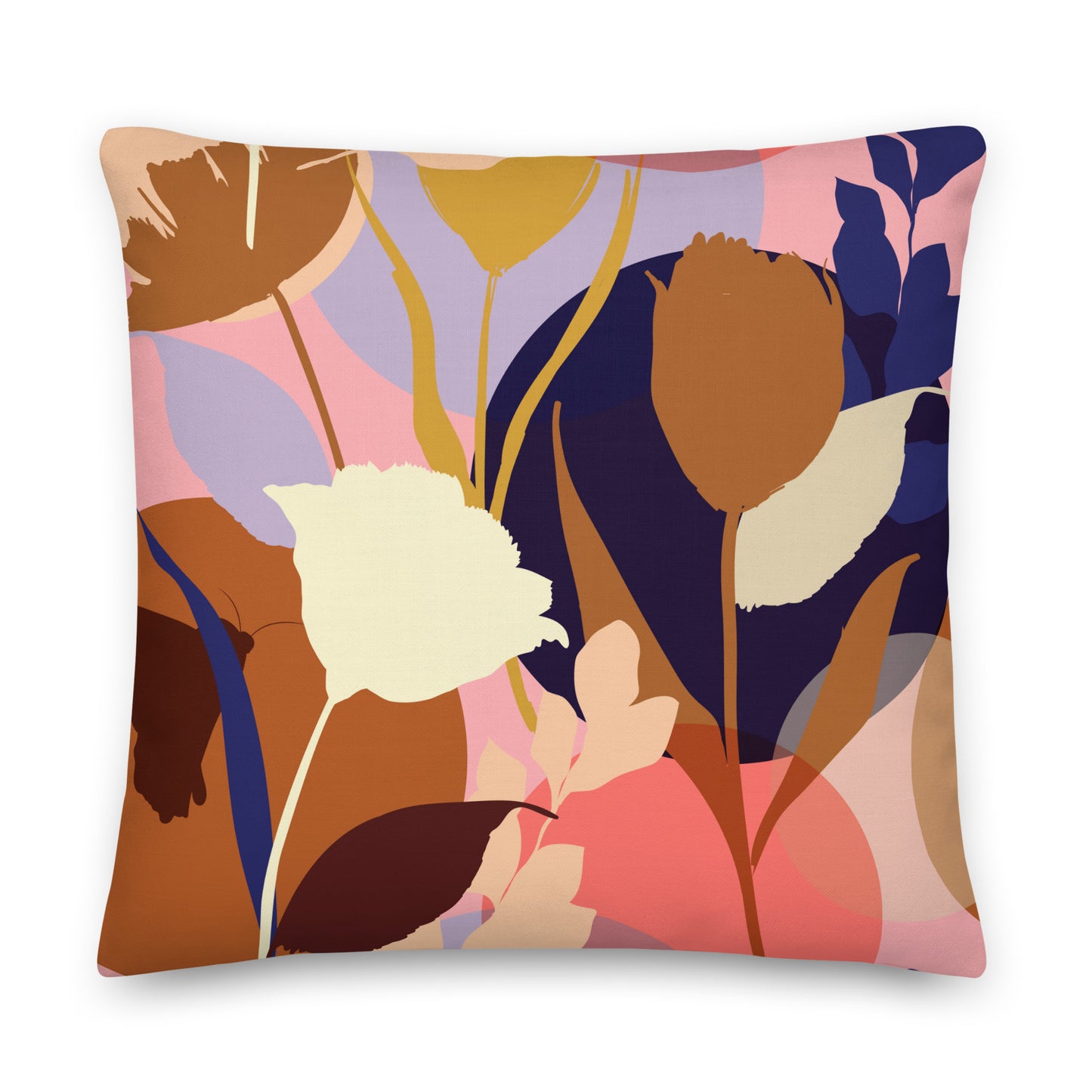 Modern Botanical Composition Pillow- Soft or Linen