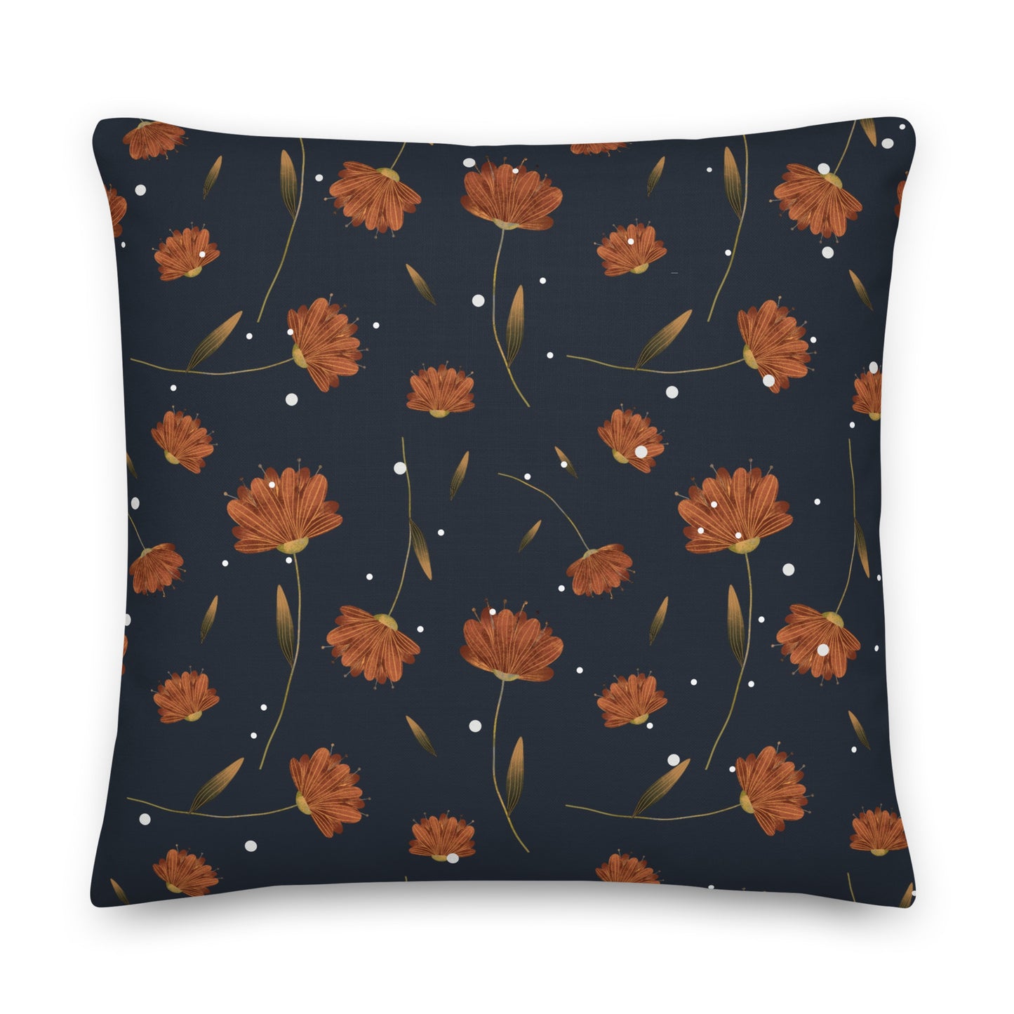 Noir Autumn leaves Pillow - Soft or Linen