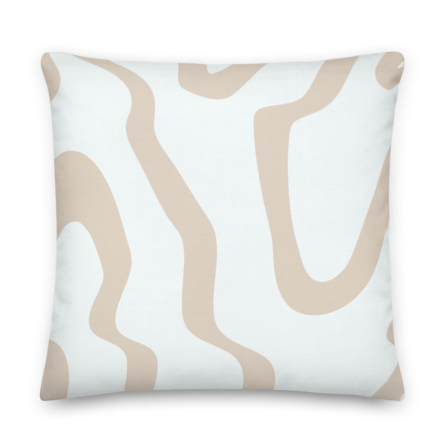 Cream Wavy Pattern Pillow- Soft or Linen