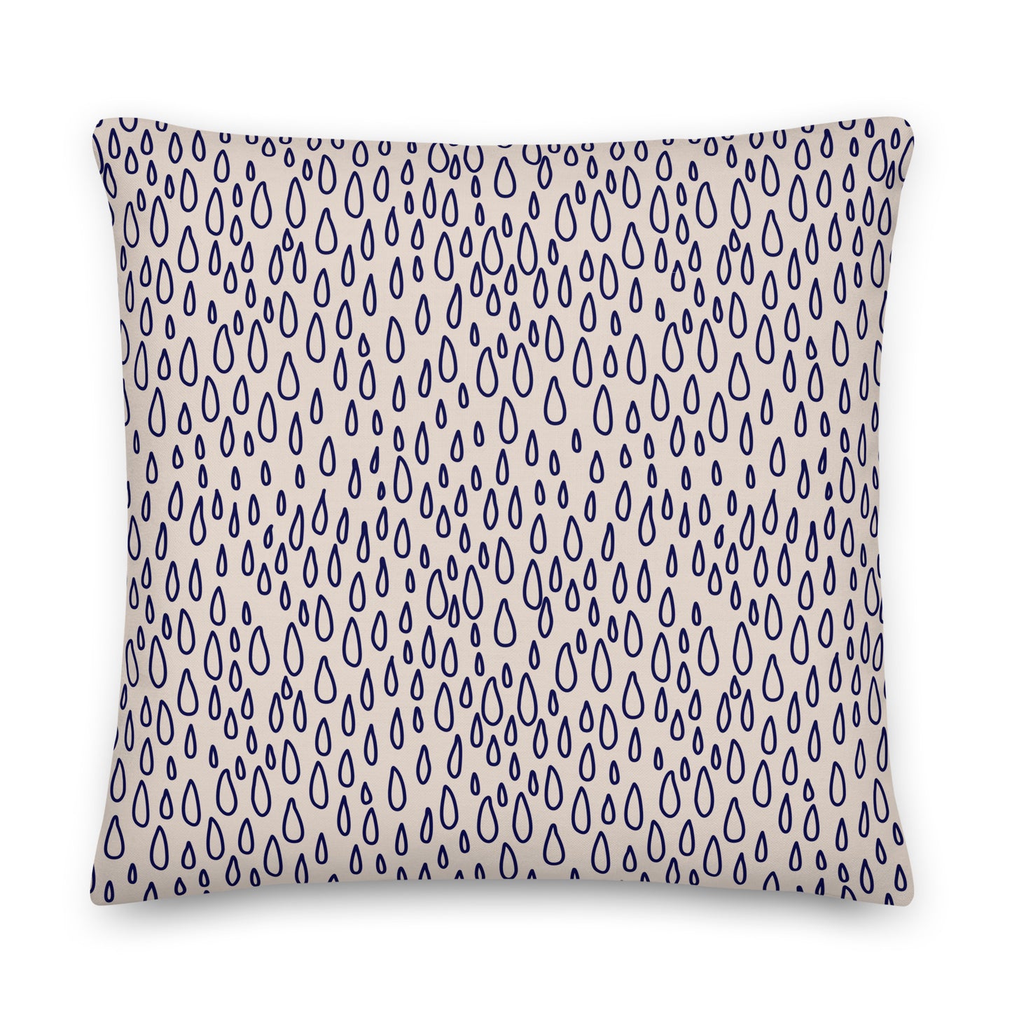 Tear Drops Cream and Blue Premium Pillow-Soft or Linen