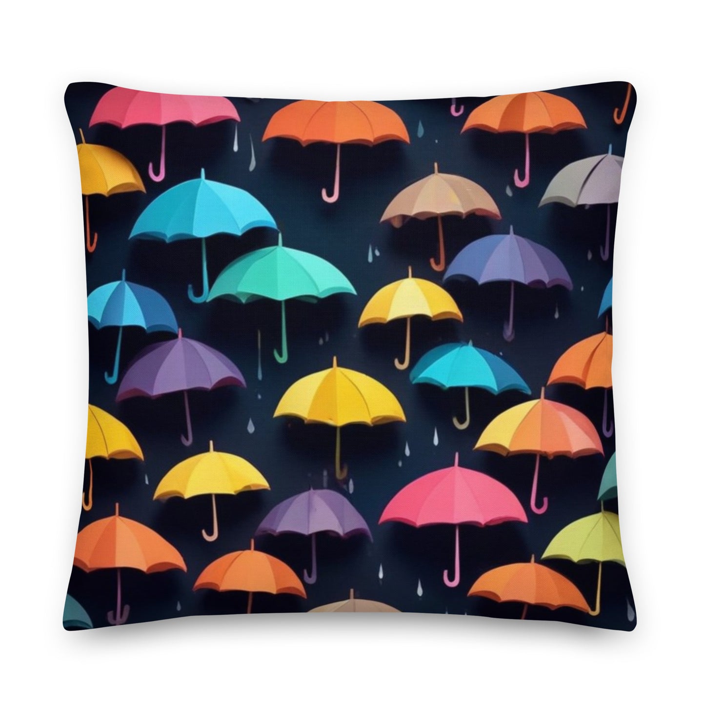 Umbrella and Rain Premium Pillow- Soft or Linen