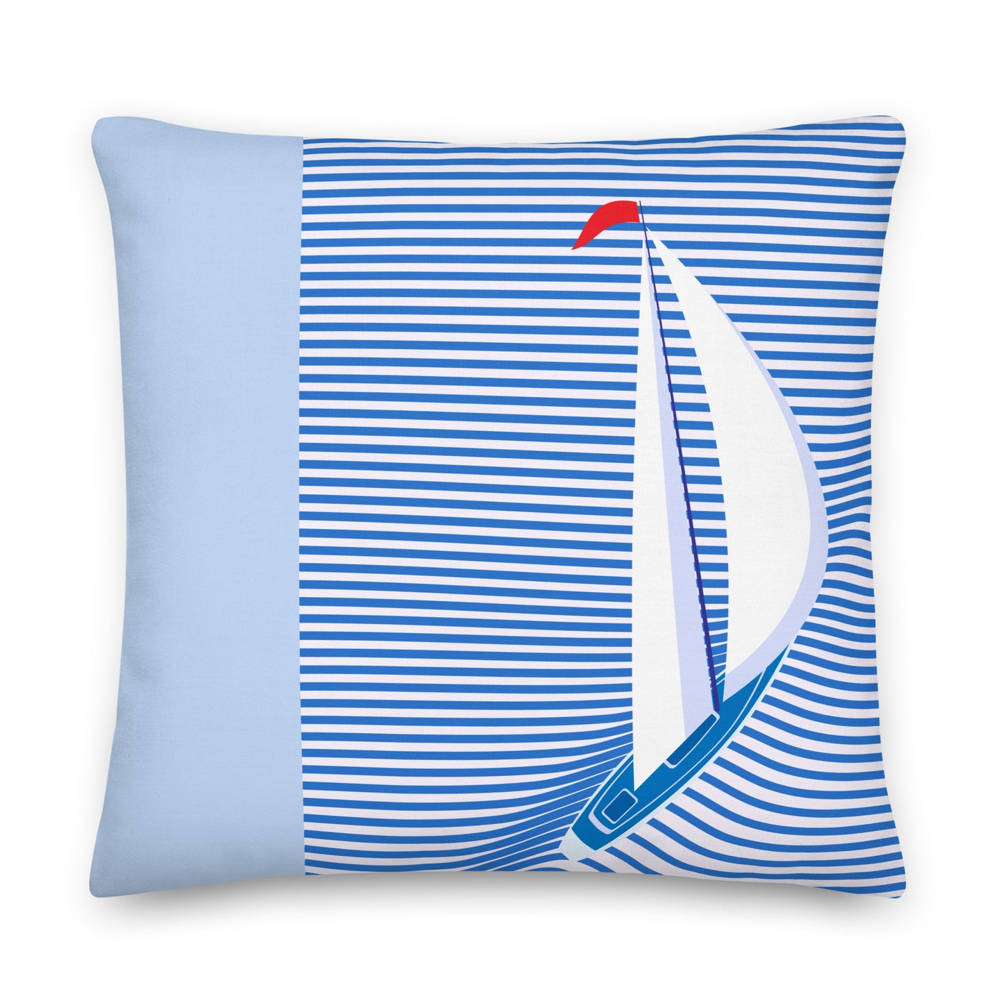 Artful Sail Throw Pillow-Soft or Linen