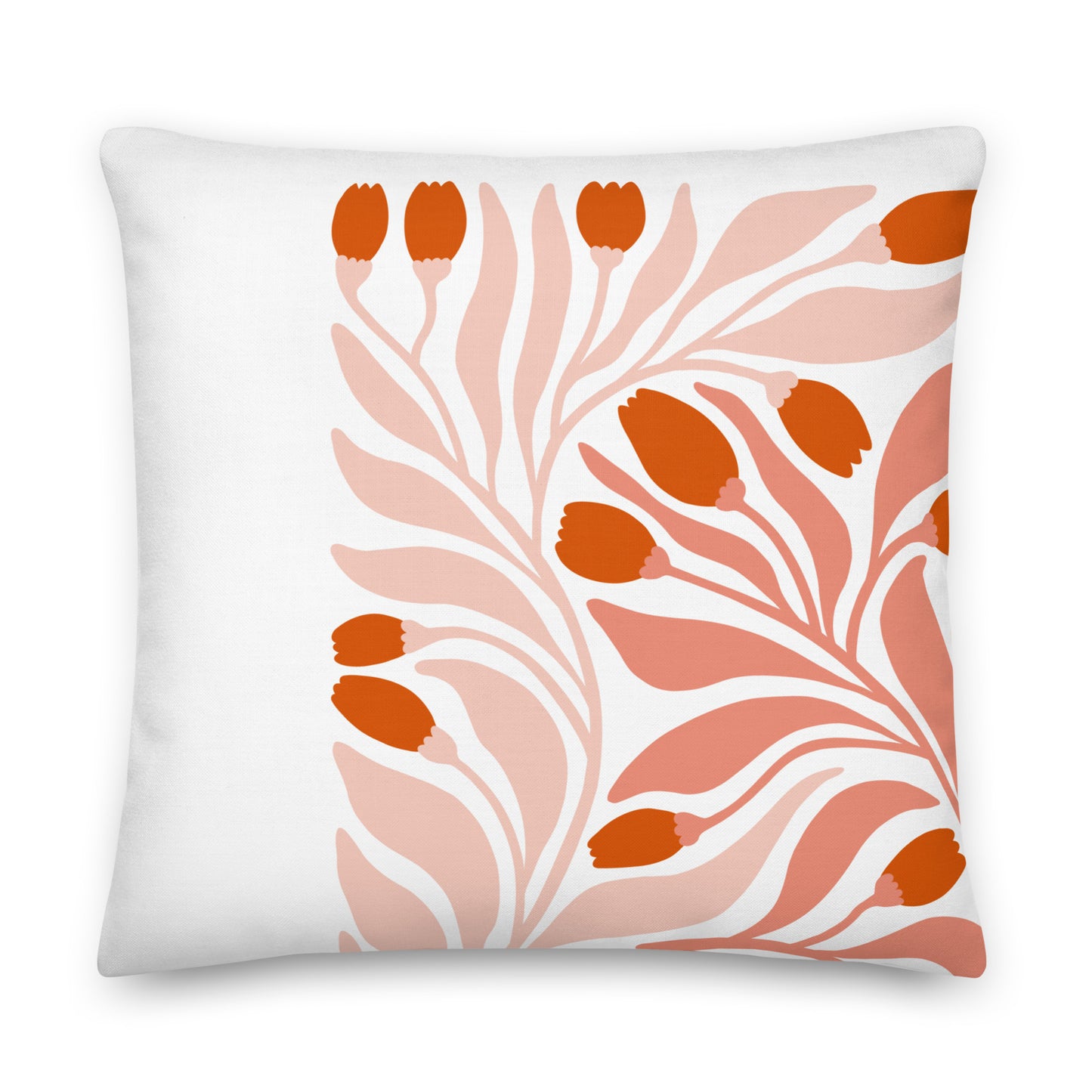 Soft Coral Hues Pillow- Soft or Linen