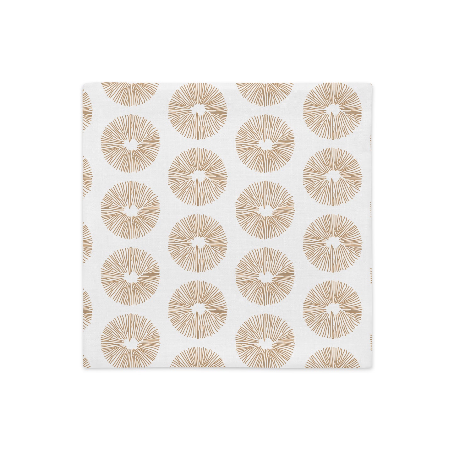 Brown and White Ethnic Circles Premium Pillow-Soft or Linen