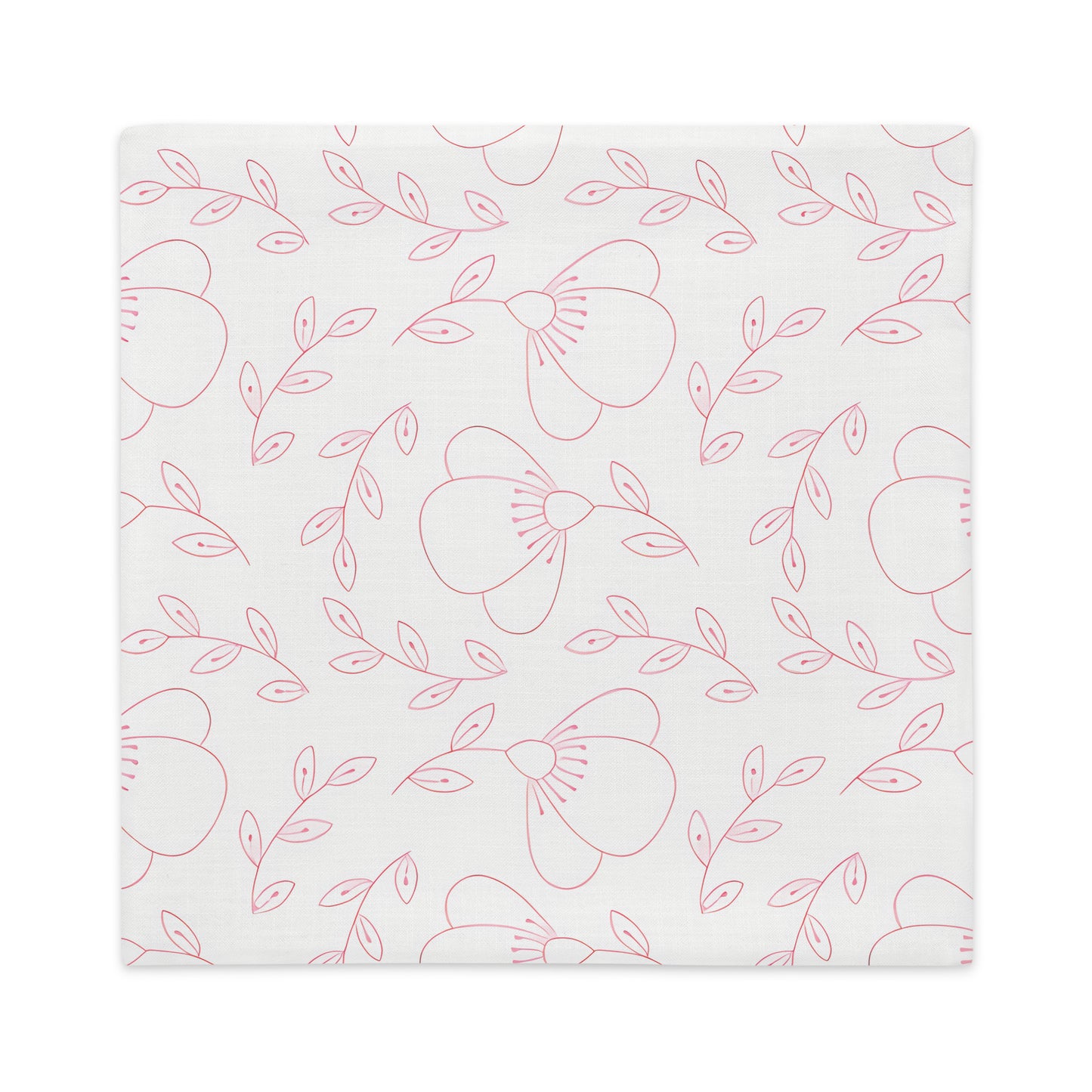 Floral Fantasy Pink Pillow- Soft or Linen