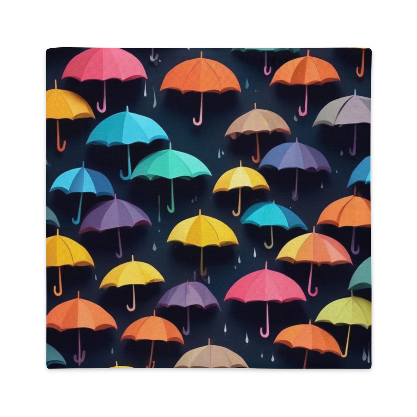 Umbrella and Rain Premium Pillow- Soft or Linen