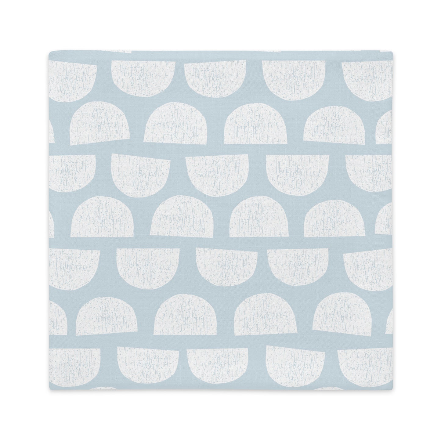 Blue Pattern with Textured Semi-circle- Soft or Linen