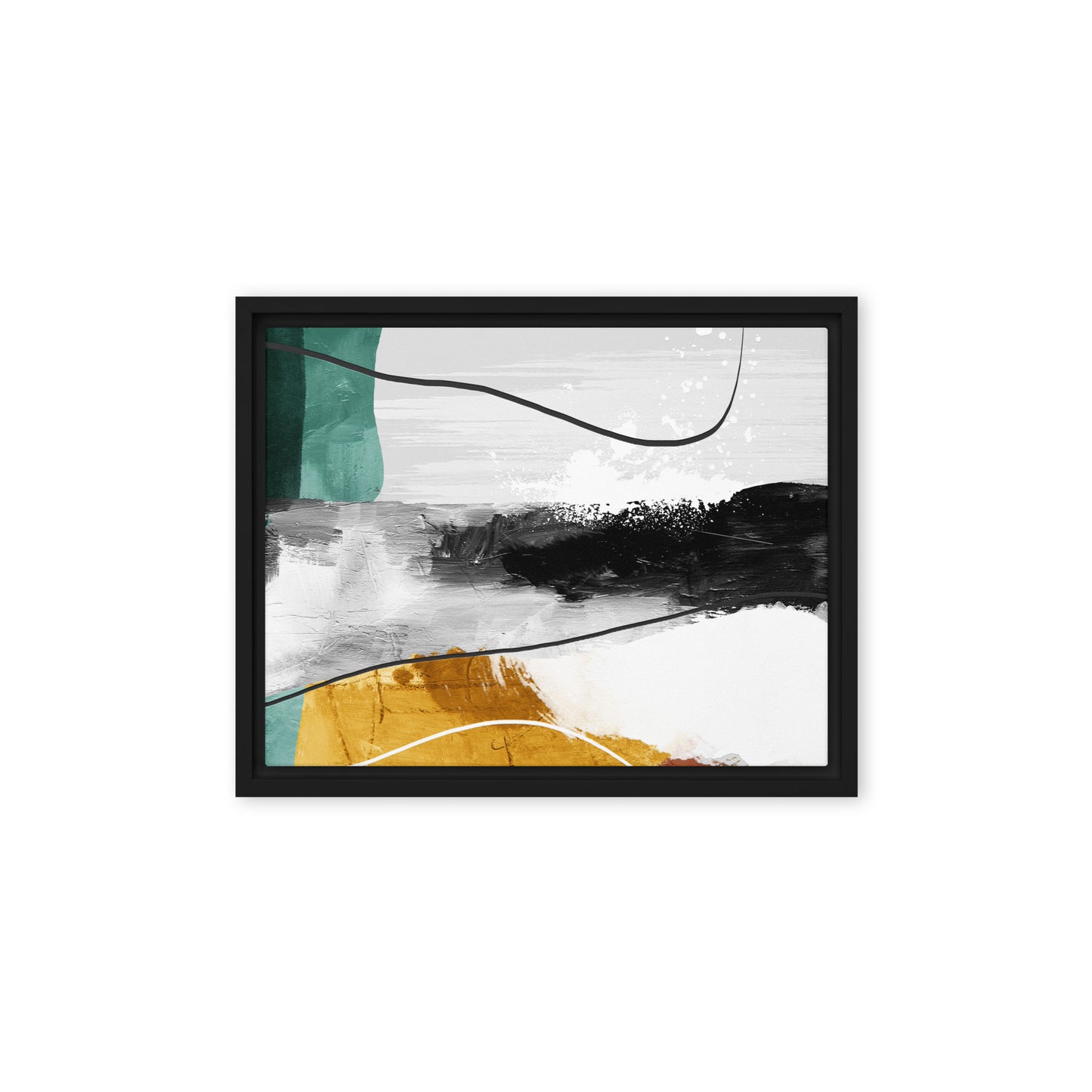 Chromatic Symphony abstract framed canvas