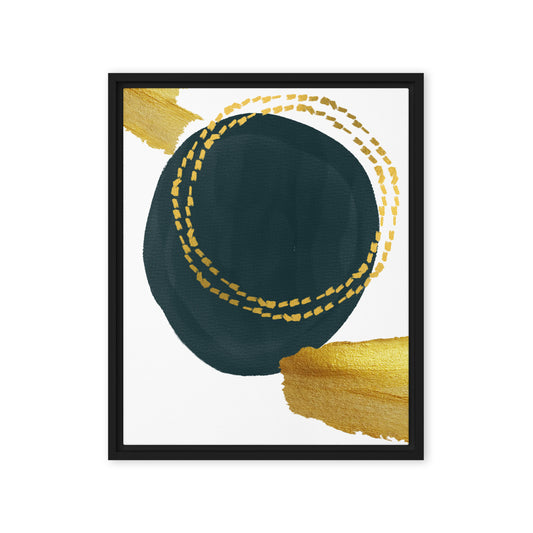 Orbital Overture Abstract Framed Canvas