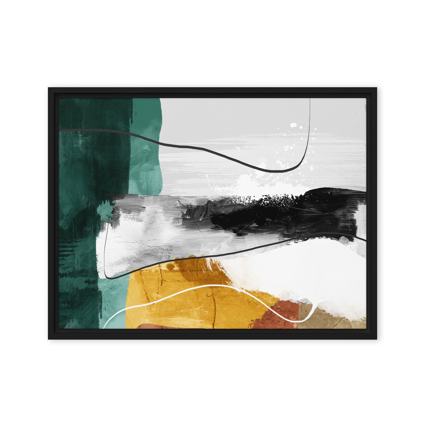 Chromatic Symphony abstract framed canvas