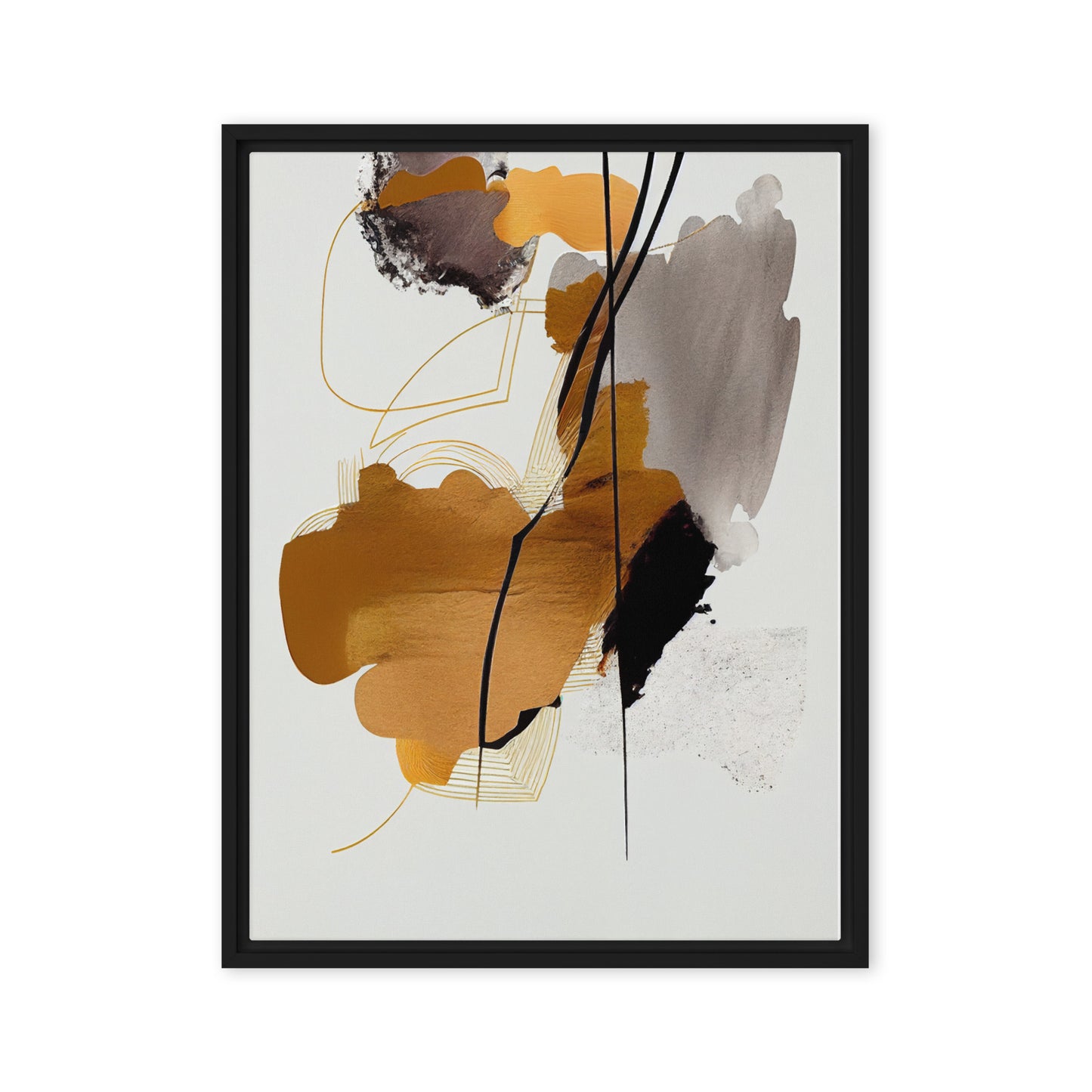 Transcendent Rhythms Abstract Framed Canvas