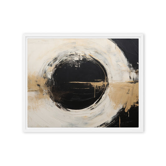 Spiral Serenade Abstract Framed canvas