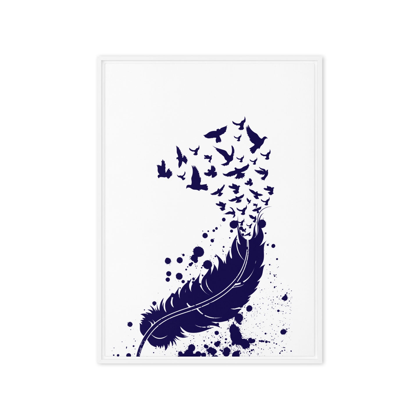 Feather and Birds Abstract Framed canvas 1 of 2