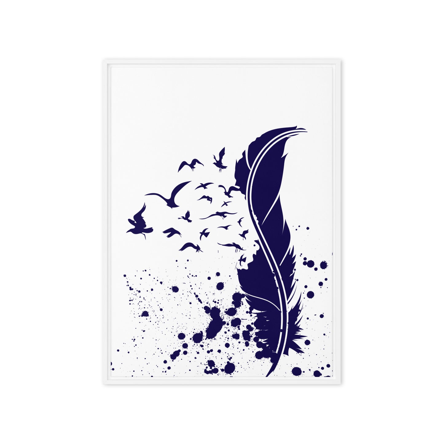 Feather and Birds Abstract Framed Canvas 2 of 2