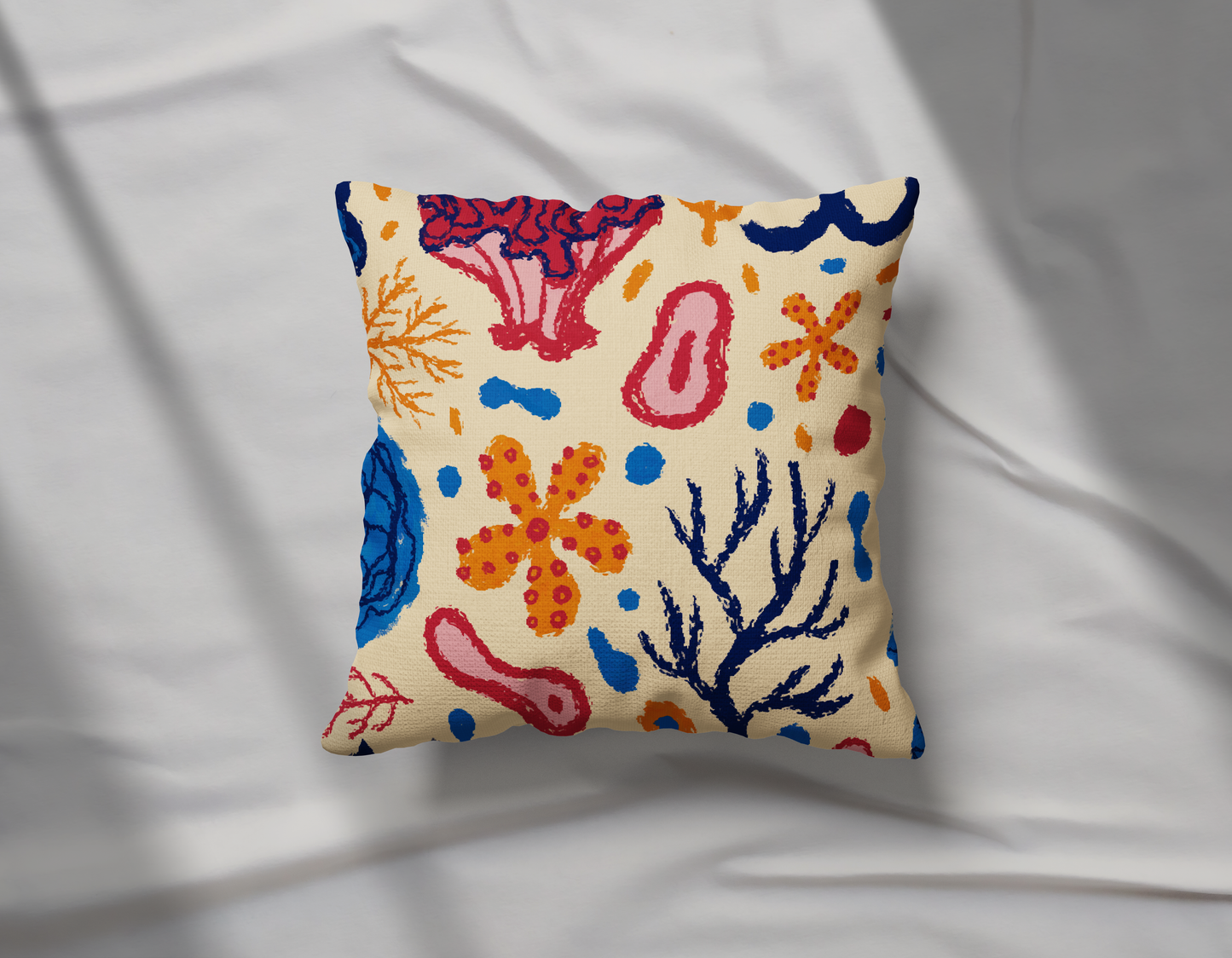 Coral Reefs Shapes Pillow- Soft or Linen