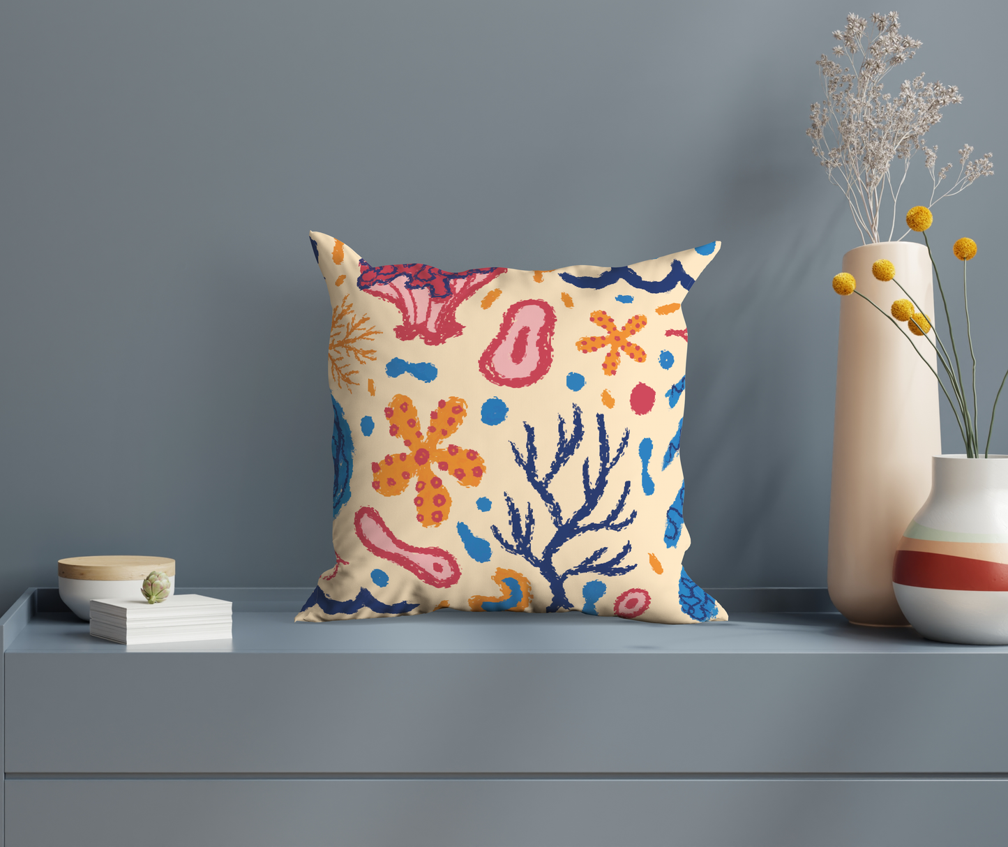 Coral Reefs Shapes Pillow- Soft or Linen